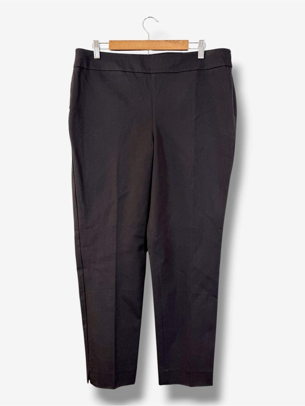Talbots Black Chatham Ankle Pants Size 14 Slim Leg Minimalist Casual Office